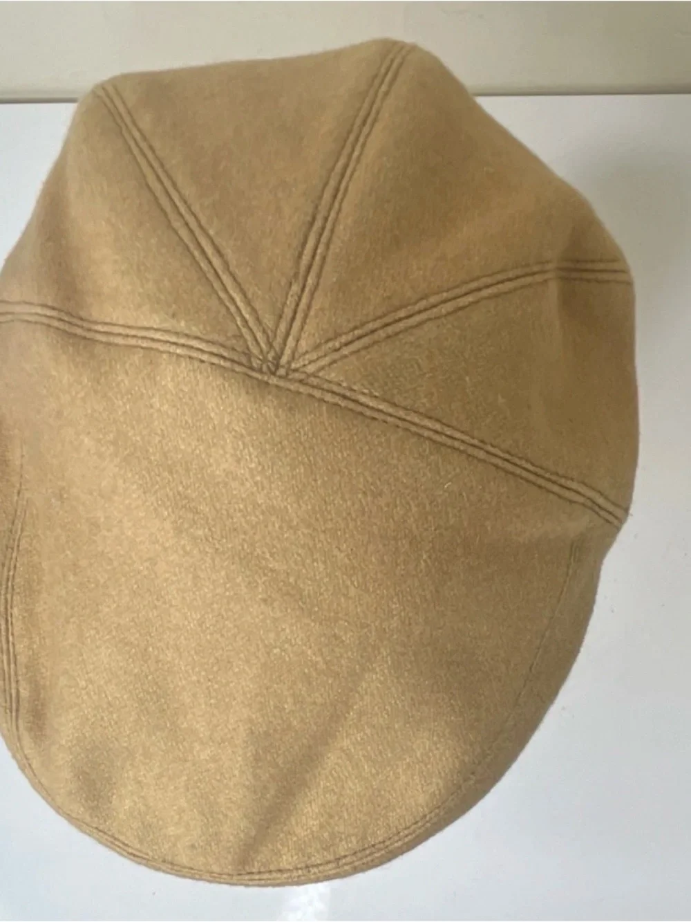 Cappello Men's Tan Wool Flat Cap - Classic Newsboy Ivy Driver Hat NWOT